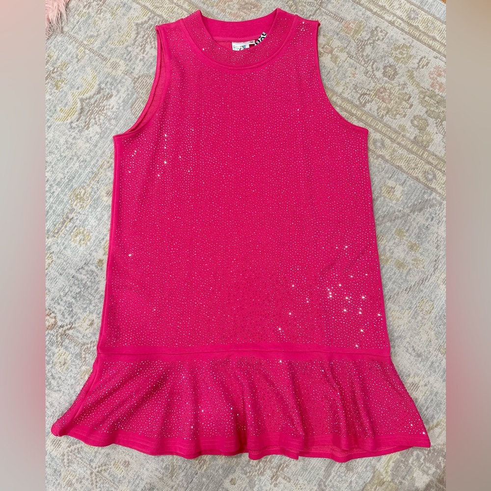 Pink sequin queen of sparkles dress